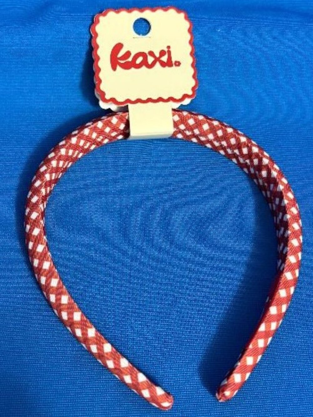 NEW KIDS / ADULT RED & WHITE GINGHAM / CHECKERED HEADBAND / KAXI CHECK HAIR BAND